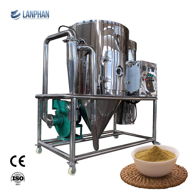Machine de séchage par atomisation centrifuge pour évaporation d'eau de 10 kg/h avec une vitesse de buse de 22000 tr/min et une température d'entrée de 180 à 250 °C