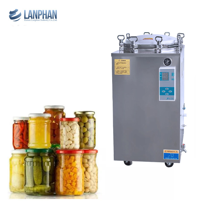 Display numérique à roue de main Autoclave verticale 35L 50L 75L 100L 150L Litre Pour les champignons Retort de stérilisation alimentaire en conserve
