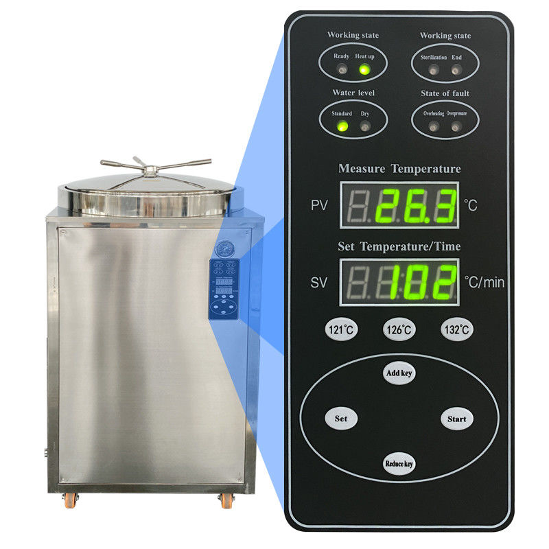 Autoclave à vapeur vertical haute pression de 200 litres avec une pression de travail de 0,22 MPa