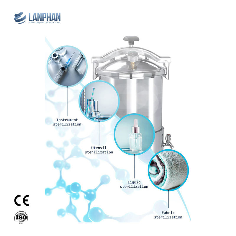 Cornue d'autoclave de stérilisateur pressurisée par vapeur d'affichage numérique 24 L pour la nourriture en boîte