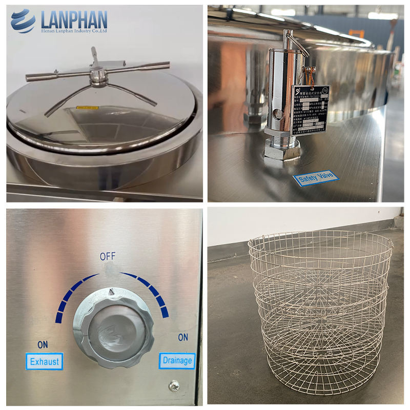 Autoclave à haute pression de grande cornue de 200 litres pour la stérilisation des boîtes en aluminium