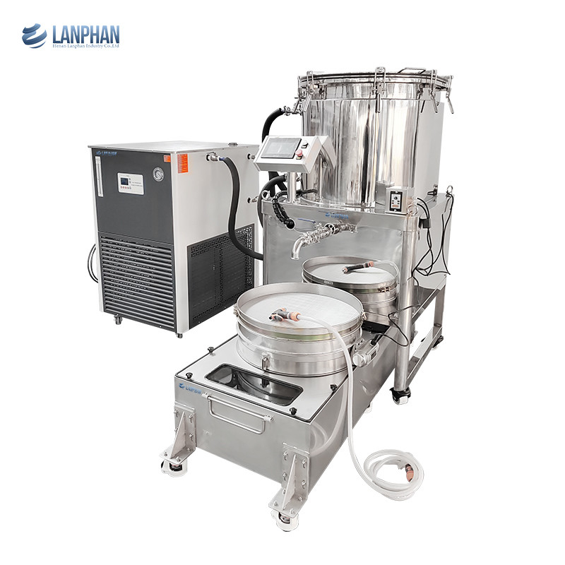 Machine de séparation des trichomes à eau glacée à bulles de hachage de 75 gallons