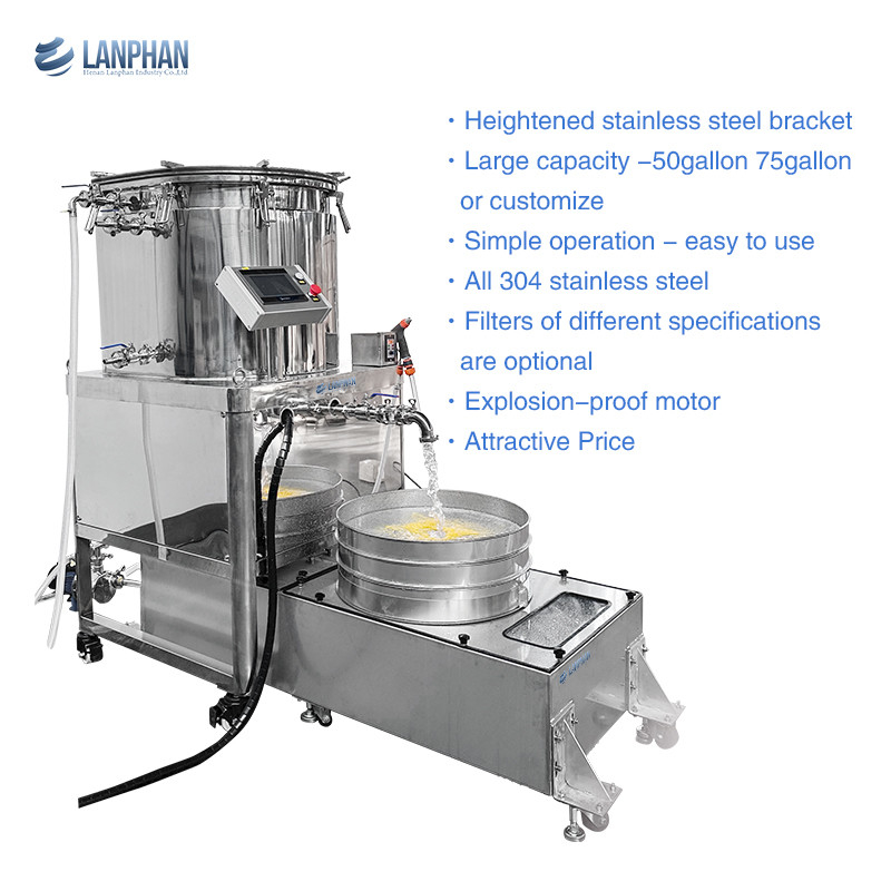 Machine de séparation des trichomes à eau glacée à bulles de hachage de 75 gallons