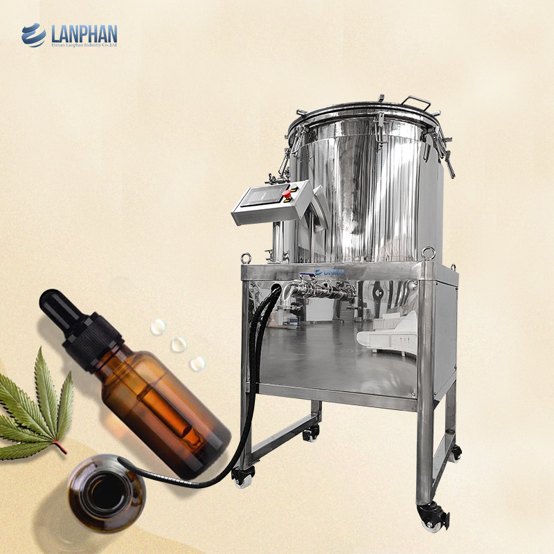 Machine d'extraction de trichome de 75 gallons Boule de hachage de glace d'eau Séparateur de trichome Extracteur sans solvant