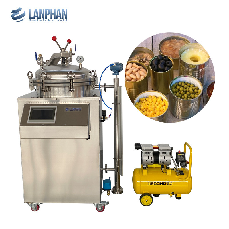 75l 100l 150l Compteur alimentaire haute pression Stérilisateur à rétort sous pression pour aliments embouteillés