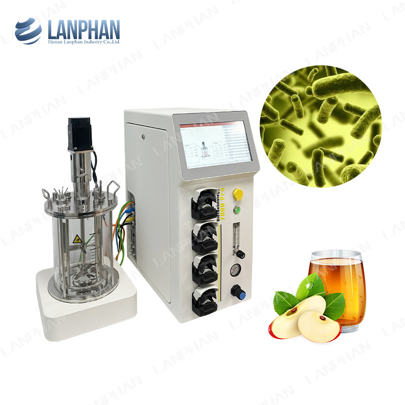 2l 5l 10l culture automatique de levure de spiruline Bioréacteur de fermentation en verre pour culture cellulaire