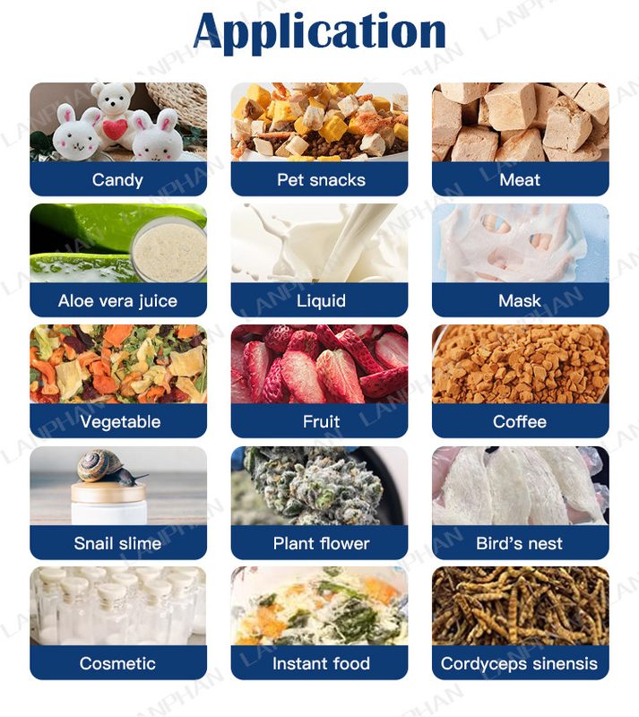 18 plateaux pharmaceutique machine de séchage par congélation des aliments machine de séchage par congélation sous vide pour légumes