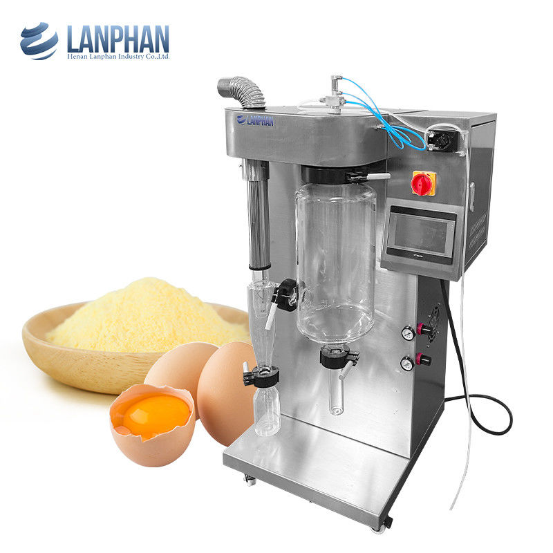 1500 ml/h ~ 2000 ml/h sèche-linge à pulvérisation de laboratoire en verre pour lait de tomate café poudre d'œuf de lactosérum