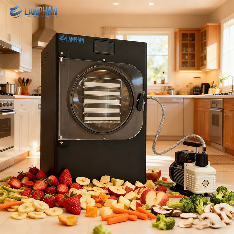 5-Tray petite taille sèche-glace en acier inoxydable avec pompe à huile pour les aliments sucrés