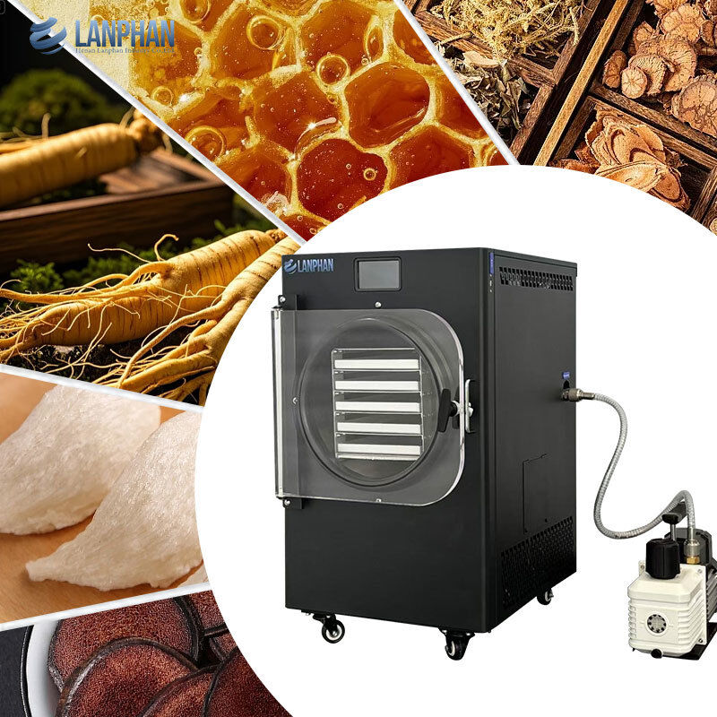 5-Tray petite taille sèche-glace en acier inoxydable avec pompe à huile pour les aliments sucrés