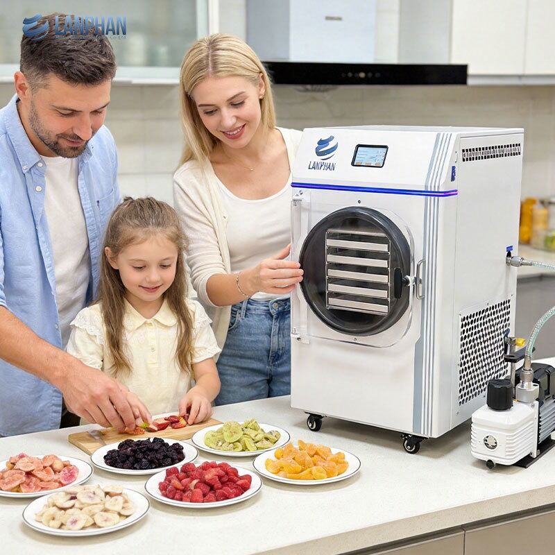 5-Tray petite taille sèche-glace en acier inoxydable avec pompe à huile pour les aliments sucrés