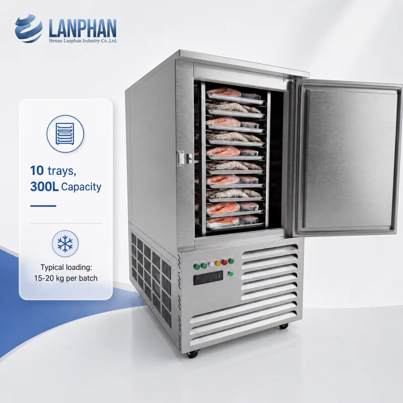 Congélateur à choc 300L à porte unique 10 plateaux machine de congélation alimentaire ultra basse température