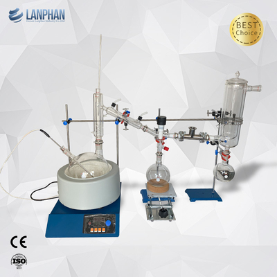 Verrerie 220V 5L d'unité de distillation de chemin court de laboratoire