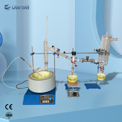Appareillage moléculaire de distillation de chemin court équipement d'évaporation de 5 litres
