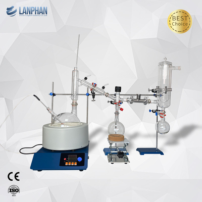 Kit 5L de distillation fractionnaire de chemin court de vide de laboratoire