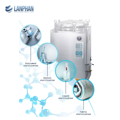 Stérilisateur vertical à haute pression automatique de vapeur d'autoclave d'acier inoxydable pour le champignon