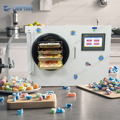 4 plateaux Skittle machine à vide de séchage par congélation Petit banc-tope séchoir de maison par congélation pour les bonbons