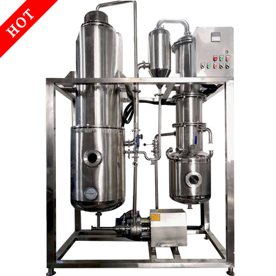 Vide à couche descendante 18kw SS304 d'éthanol d'huile essentielle de vaporisateur